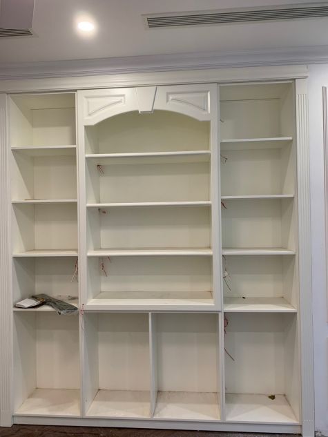 Tủ quần áo gỗ sồi sơn trắng TAS23