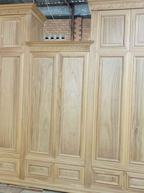 Tủ quần áo đụng trần gỗ gõ đỏ và xoan đào TAGDX28