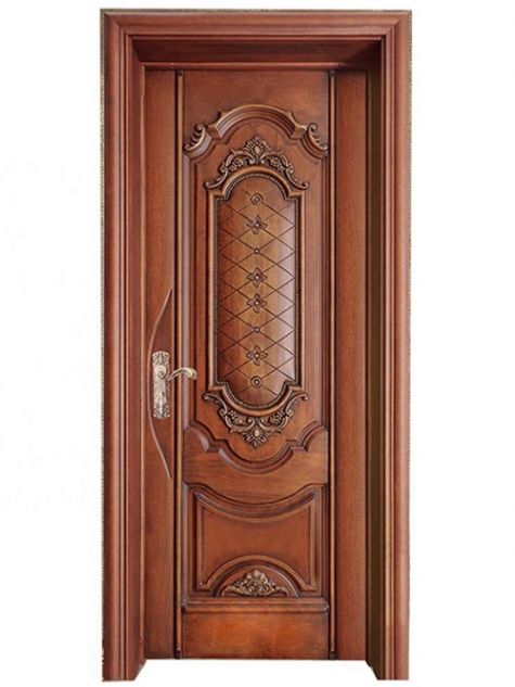 Cửa gỗ 1 cánh đục hoa văn mẫu CG06