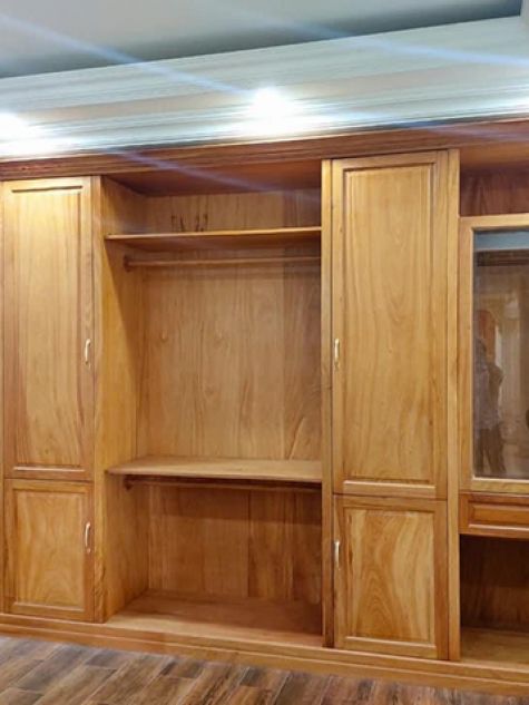 Tủ quần áo đụng trần gỗ gõ đỏ TAGDX23