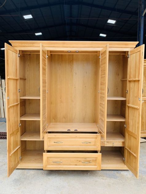 Tủ quần áo gỗ sồi TAS22