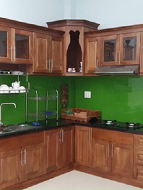Kệ bếp gỗ tự nhiên mẫu BG22