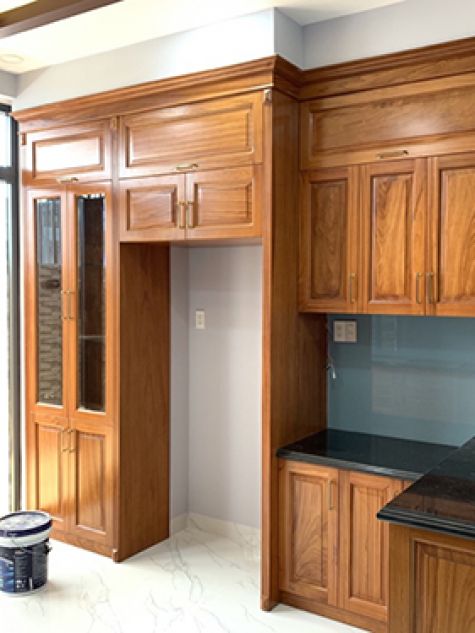 Kệ bếp gỗ tự nhiên mẫu BG015