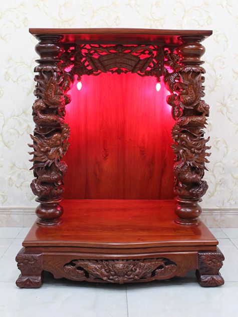 Bàn thờ ông địa gỗ hương OD04 - 81x81x108 (Ngang x Sâu x Cao)