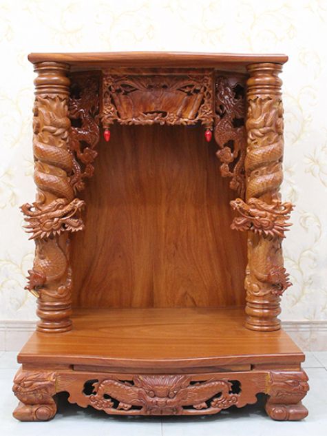 BÀN THỜ ÔNG ĐỊA GỖ GÕ OD35 - 81x68x107 (Ngang x Sâu x Cao)