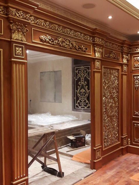 Vách gỗ thiếp vàng mẫu CG20