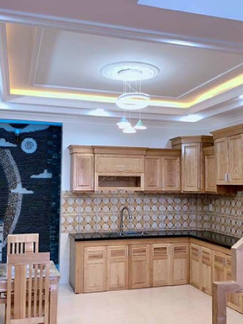 Kệ bếp gỗ tự nhiên mẫu BG017