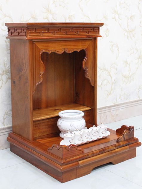 BÀN THỜ ÔNG ĐỊA GỖ TRÀM ĐƠN GIẢN OD17 - 60x60x88 (Ngang x Sâu x Cao)