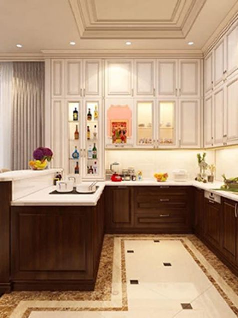 Kệ bếp gỗ tự nhiên mẫu BG31