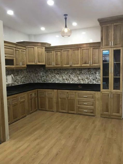 Kệ bếp gỗ tự nhiên mẫu BG33
