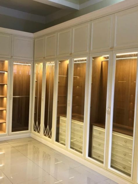 Tủ quần áo gỗ sồi sơn trắng TAS34