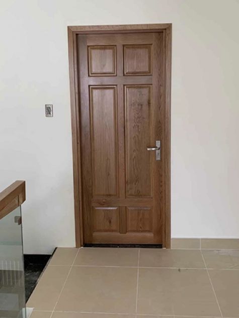 Cửa gỗ tự nhiên 1 cánh mẫu CG36
