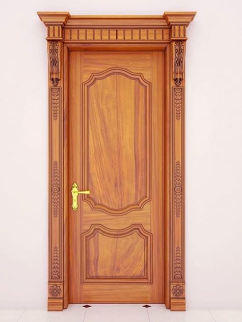 Cửa gỗ khung bao đục hoa văn mẫu CG42