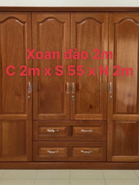 Tủ quần áo gỗ xoan đào TAXD03