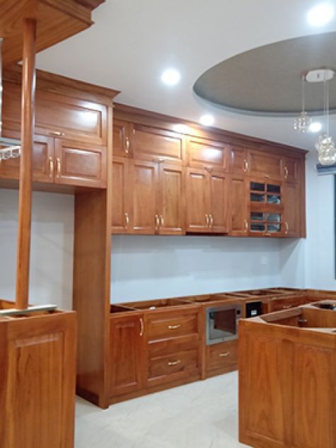 Kệ bếp gỗ tự nhiên mẫu BG016