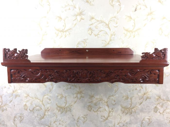 Bàn thờ treo tường gỗ căm xe ngang 81 sâu 48 cm