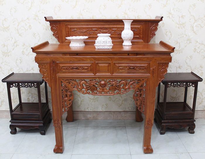 Bàn thờ gia tiên căm xe 2 tầng GT04