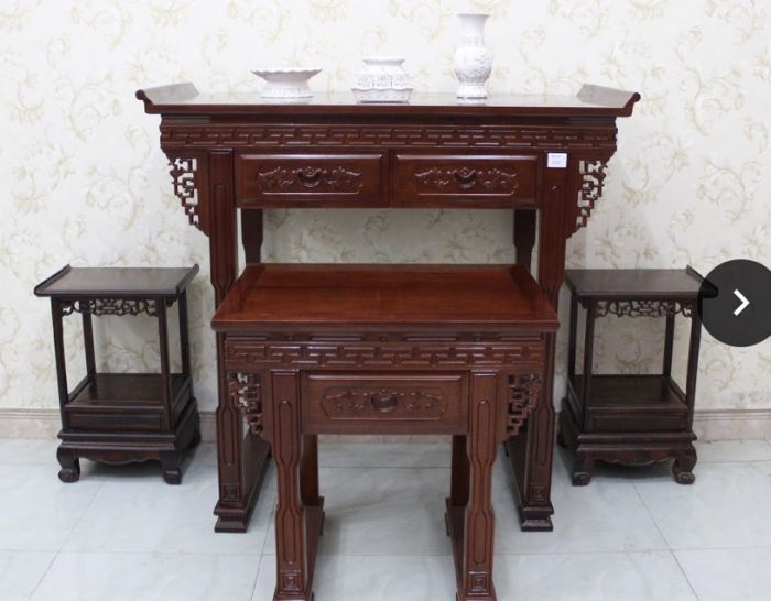 Bàn thờ gia tiên cập gỗ gõ đỏ GTGD11